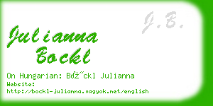 julianna bockl business card